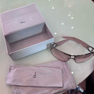Dior Pink Shield Sunglasses with Gradient Lenses